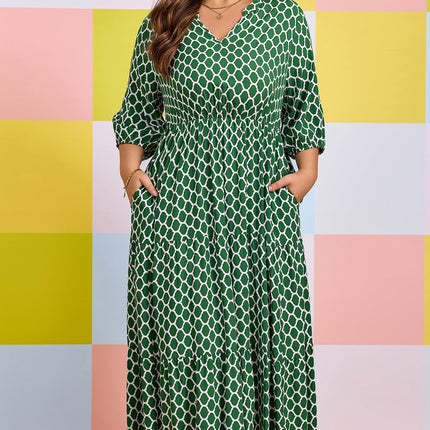 Johanna Ruffle Hem Casual PLUS Dress