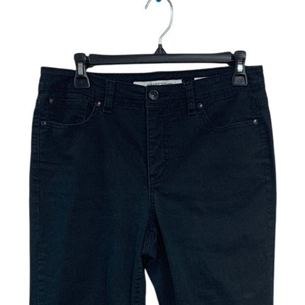 Jones New York Jeans Womens Size 8 Lexington Mid Rise Stretch Denim Black Jeans