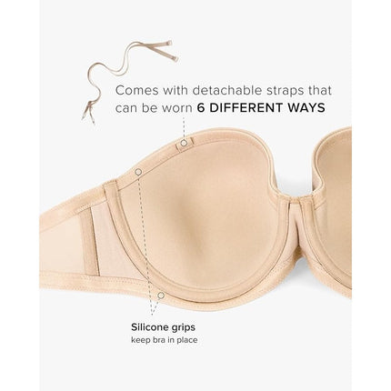 New Wacoal Women's 36B Tan Red Carpet Full Busted Strapless Convertible Bra
