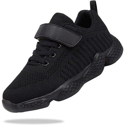 New Santiro Boys Size 11.5 Black Hook Loop Slide On Lightweight Sneaker Shoes