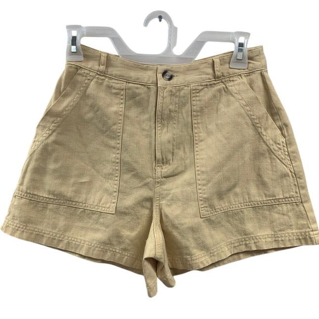 New Universal Thread Womens Size 6 100% Cotton Khaki Front Pocket Short Shorts
