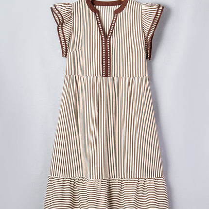 Nadia Flutter Sleeve Maxi PLUS Dress