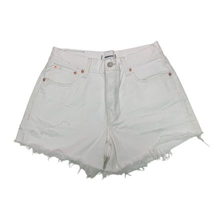 New American Eagle AE77 Size 4 100% Cotton Factory Distressed Jorts Denim Shorts