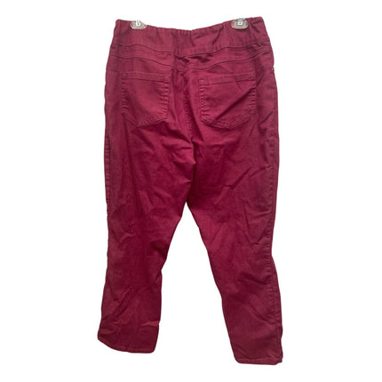 Blair Womens Size 14 Hot Pink Cotton Blend Elastic Waist Pull On Jean Pants
