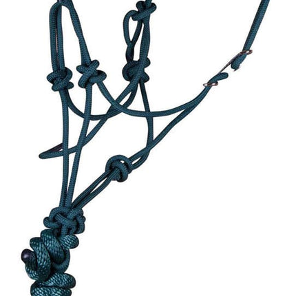 Jeffers Easy-On Clip Nylon Rope Horse Halter with Lead