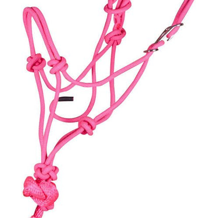 Jeffers Easy-On Clip Nylon Rope Horse Halter with Lead