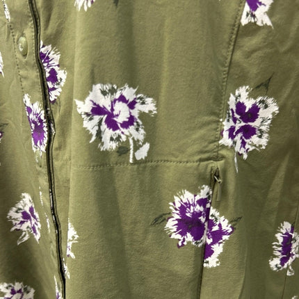 Duluth Trading Co Womens Small Nylon Spandex Long Sleeve Button Down Shirt