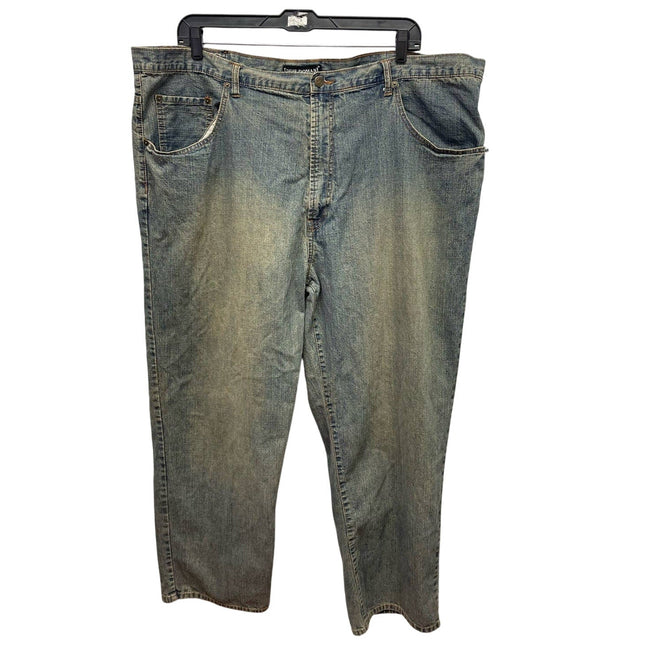 Eddie Domani Mens Jeans 52 / 32 Distressed Weathered Cotton Blend Denim Jeans