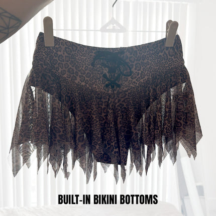 Leopard Luxe Mini Skirt