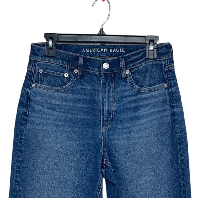New American Eagle Womens Size 6 Super High Rise Baggy Straight Denim Jeans