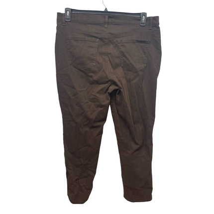 New Gloria Vanderbilt 18W Amanda Trouser PolyCotton Choco Brown Casual Pants