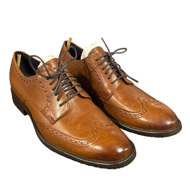 New In Box Cole Haan Mens 11 British Tan Leather Oxford Lace Up Grand 360 Shoes