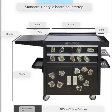 Multifunctional tattoo tool workbench tool car