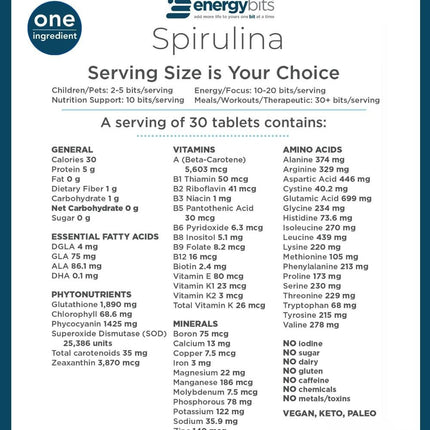 ENERGYbits® Spirulina | Large Bag