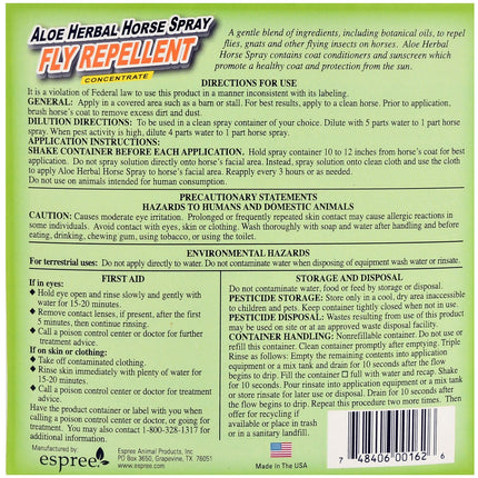 Espree Aloe Herbal Fly Spray for Horses