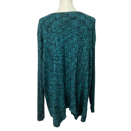 Roaman's Plus Size 34/36 4X Long Sleeve Scoop Neck 1/2 Button Pullover Sweater
