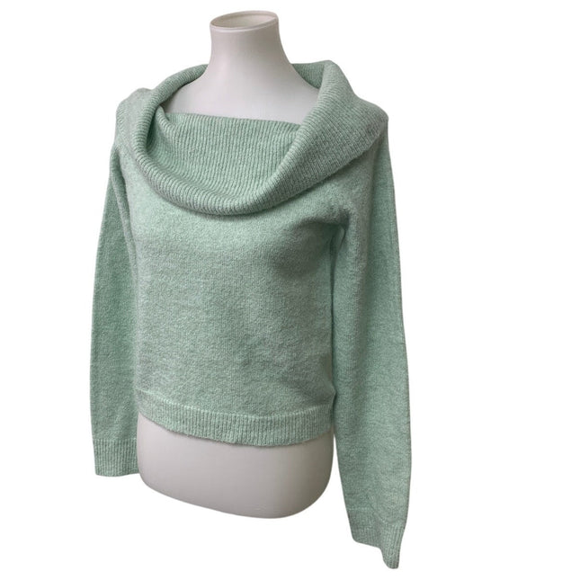 New American Eagle Womens Small Cowl Neck Off Shoulder Long Sleeve Knit Sweater
