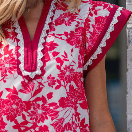 Dahlia Detail Flutter Sleeve Blouse