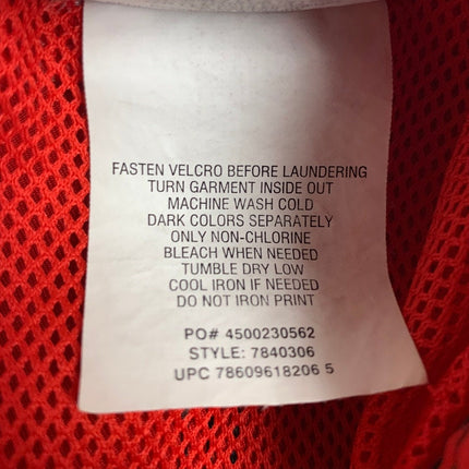 Speedo Mens 38 Red PolySpandex Adjustable Waist Side Stripe Lined Swim Trunks