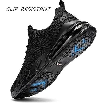 Larnmern Mens 11 Black Mesh Lace Up Non Slip Air Cushion Waterproof Work Shoes