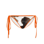 S / Orange Strap Cow Bikini Bottoms