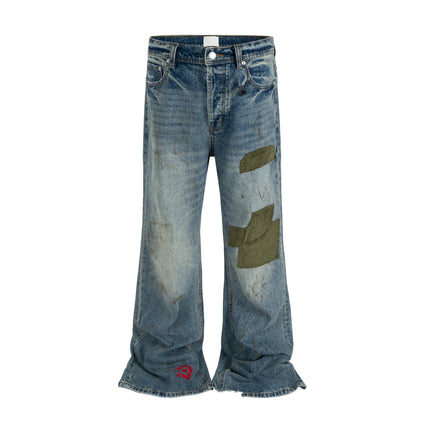 MUD PATCHWORK FLARE DENIM