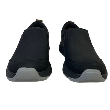 Gerry Mens Size 9.5 Black Faux Leather Slide On Moc II Comfort Sneakers Shoes