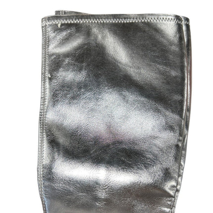 Dream Pairs Womens Size 8 Shiny Silver Zip 4" Platform Heel Knee High Gogo Boots