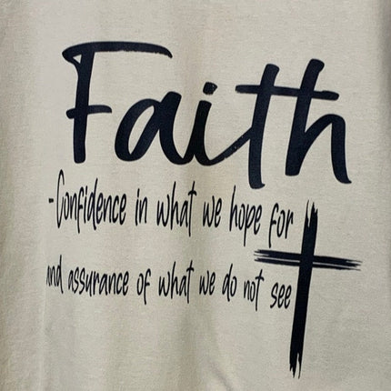 New Hand Printed Mens 2XL White Faith Jesus Hope In What We Do Not See Tee Shirt