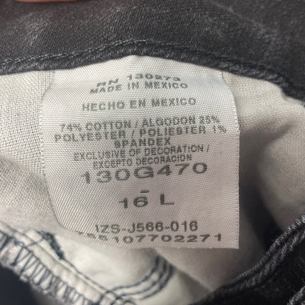 Riders by Lee Womens Size 16L Black Straight Leg Stretch Cotton Denim Jeans