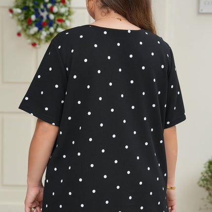 Margaret Dotted Casual PLUS Top