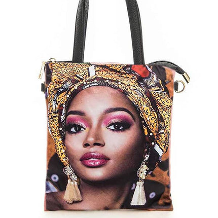 Ankara Girl Crystal Pearl Embellished Bag