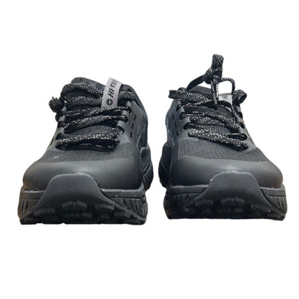 Hi-Tec Mens Size 10 Black Mesh Gray Speckled Lace Up Athletic Tennis Shoes