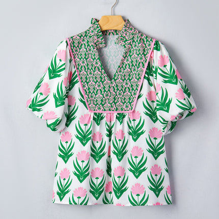 Amiri Sleeve Contrast Bordered Blouse