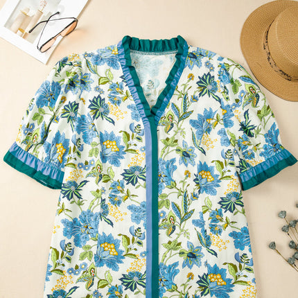 Alisson Short Sleeve Floral PLUS Blouse