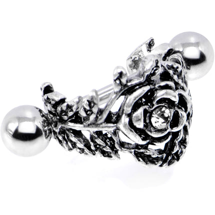 16G 1/2 Clear Gem Floral Wreath Cuff Cartilage Earring
