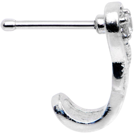 Clear CZ Gem Elegant Fashion Faux Hoop Nose Bone