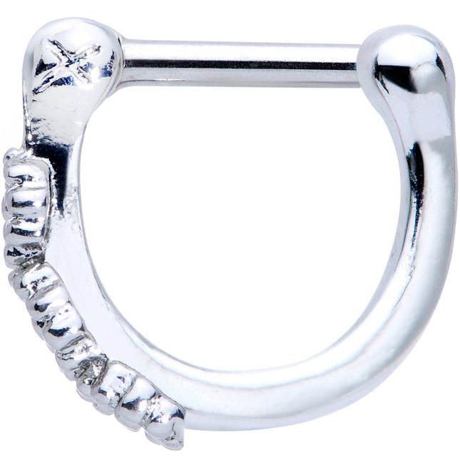 16G 1/4 Daisy Chain Flower Hinged Cartilage Clicker