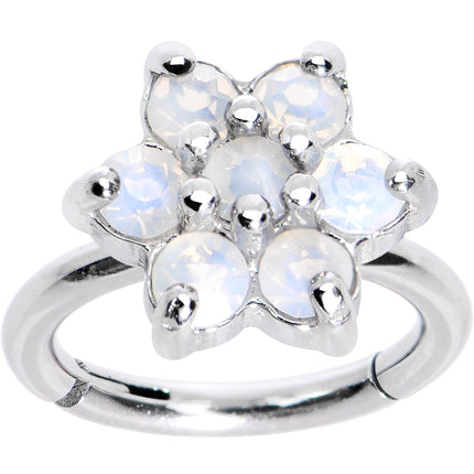 16G 5/16 Clear CZ Gem Hinged Segment Ring