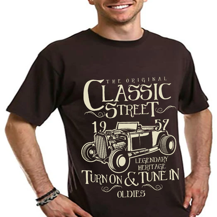 Hot Rod Classic Men's Bamboo Viscose/Organic Cotton Short Sleeve Graphic T-Shirt
