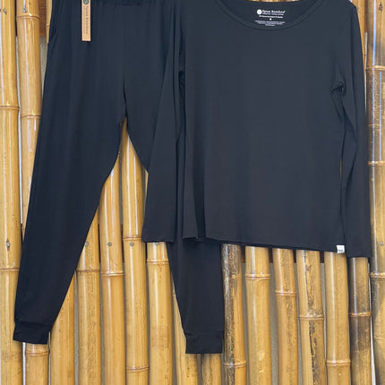 Women's Bamboo Lounge Set - Long Sleeve T-Shirt and Jogger Pants