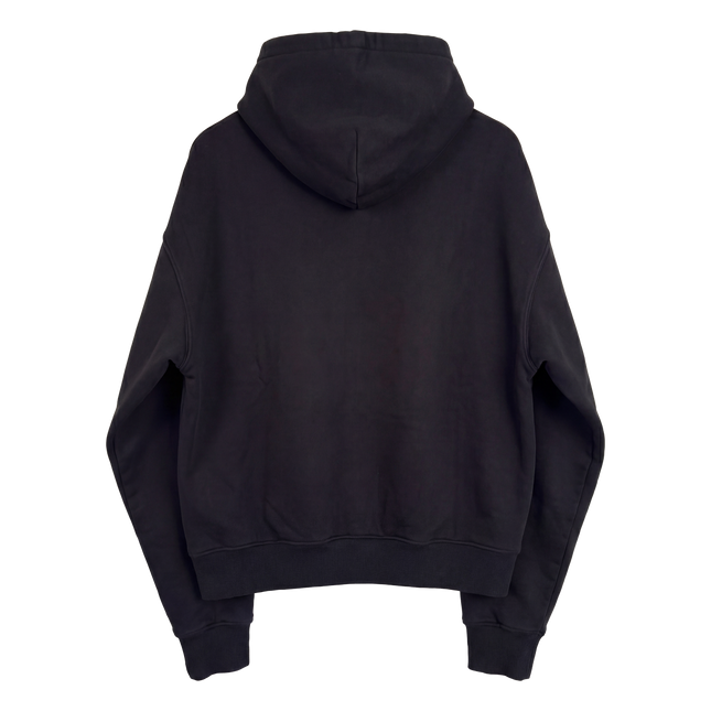 Internet Streetwear Cropped Black Hoodie 400GSM Y2K Graphic Unisex Cotton