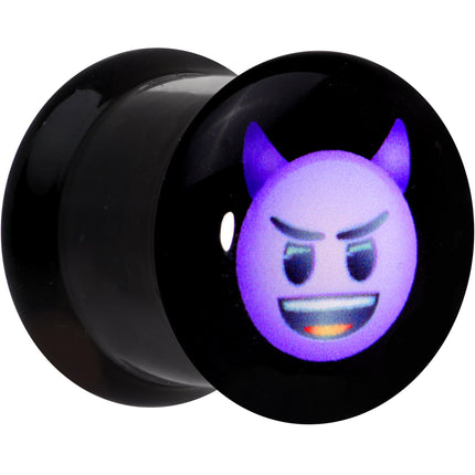 7/16 Licensed Purple Devil emoji Acrylic Double Flare Plug Set