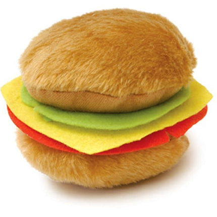 Jeffers American Grill Time Plush Squeaker Dog Toys - Hamburger or Hot Dog