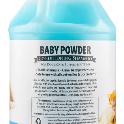 Jeffers Pet Baby Powder Tearless Conditioning Shampoo for Puppies and Kittens