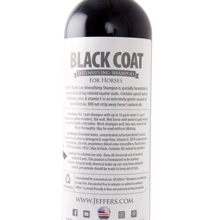 Jeffers Equine Black Coat Intensifying Horse Shampoo for Black & Bay Coats