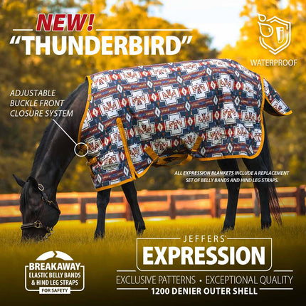 Jeffers Expression 1200 Denier Standard Neck Horse Turnout Sheet, 0 Gram