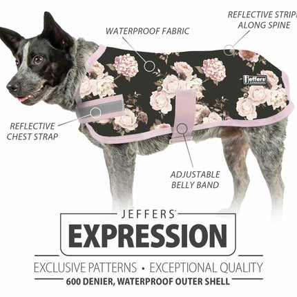 Jeffers Expression 600D Waterproof Ripstop Dog Coat, 240 Gram