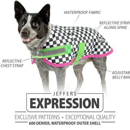 Jeffers Expression 600D Waterproof Ripstop Dog Coat, 240 Gram