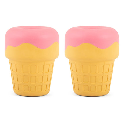 Jeffers Ice Cream Cone Natural Rubber Stuffable Treat Dispensing Dental Dog Chew Toy